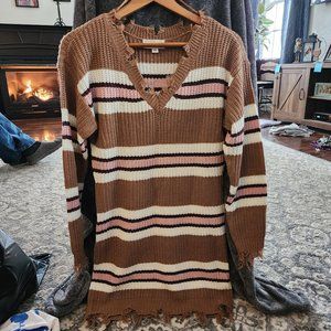 Multicolor Sweater Dress